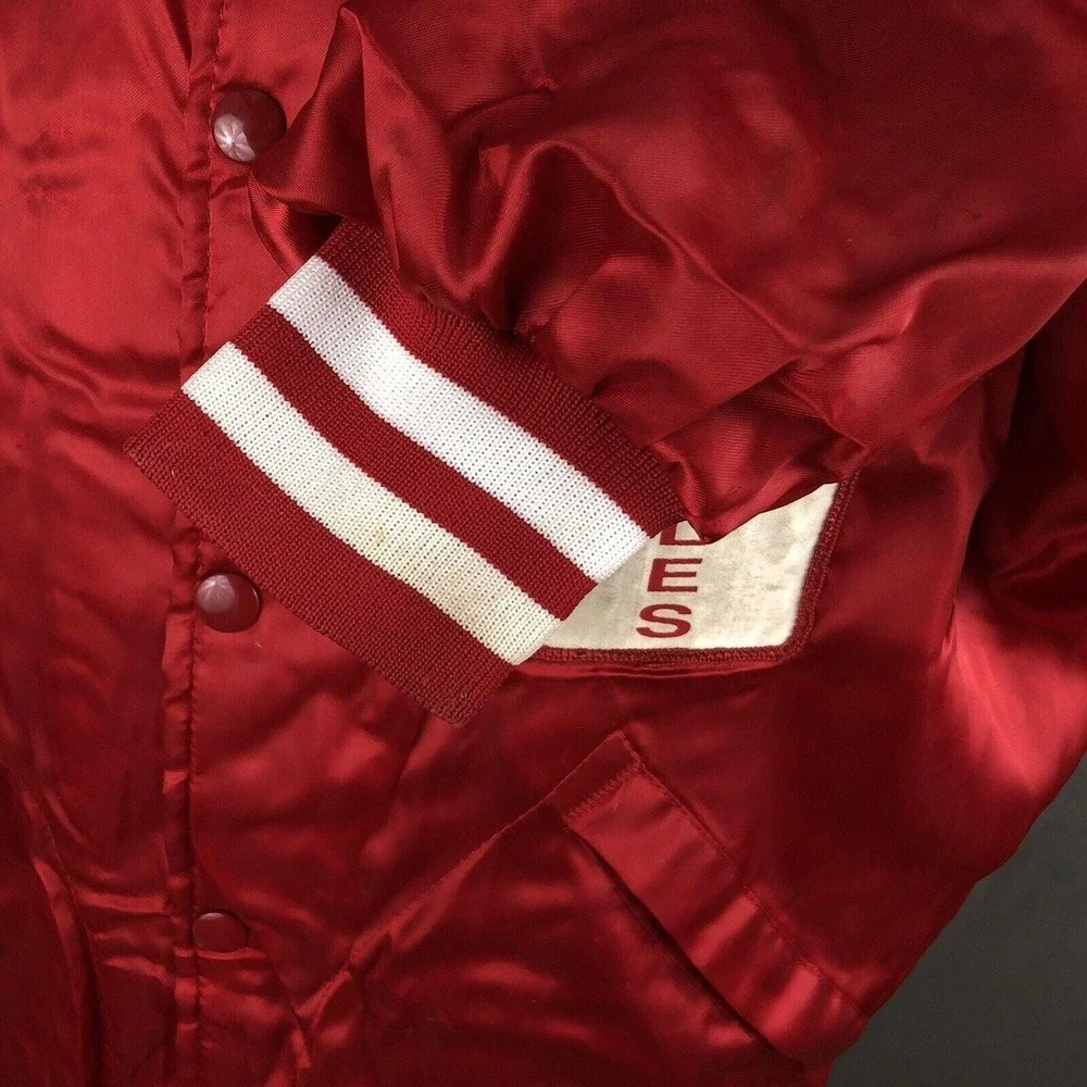 Alcoa Aluminum Co Vintage‎ 80s Satin Bomber Jacket Medium FIT Team Coat Pla-Jac
